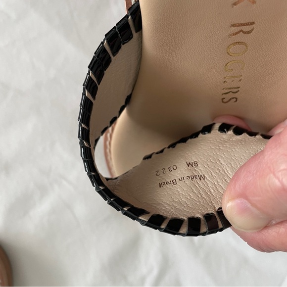 Jack Rogers black leather sandals in great condition size 8M - Picture 7 of 9